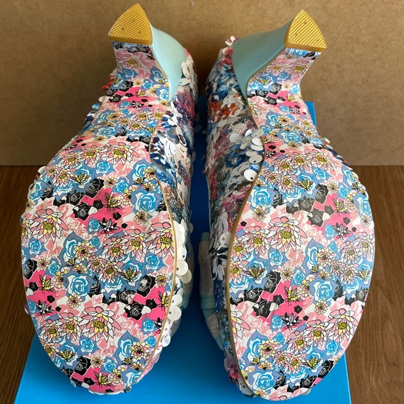 Irregular Choice “Lady Banjoe” Mid-Heel Blue Sequin Court Shoe Size UK 8/EU 42 - Picture 10 of 12